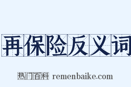 再保险反义词是什么意思的图片